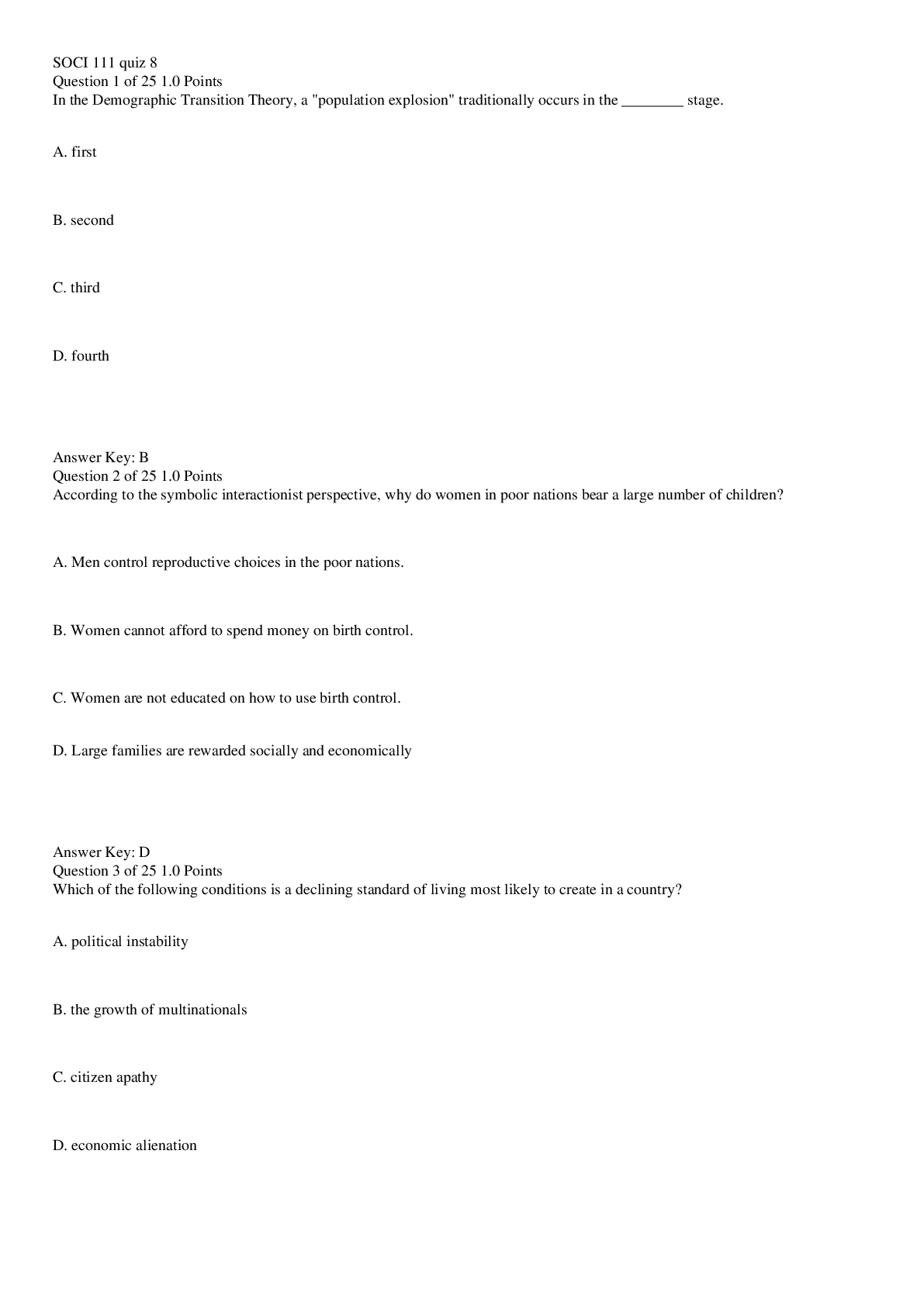 Preview image of SOCI 111 QUIZ 8 document